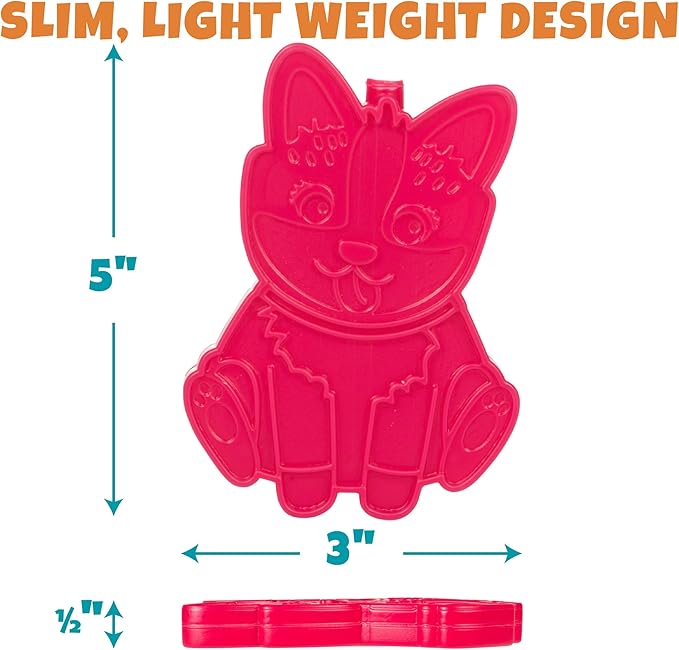 Corgi Reusable Hard Ice Pack Set of 3 - Fits Easily Inside Kids Lunch Box, Bento, or Insulated Bag- Long Lasting, Slim, Lightweight Design - Cool Freezer Packs Keep Food Cold For Hours- Cute XMAS Gift