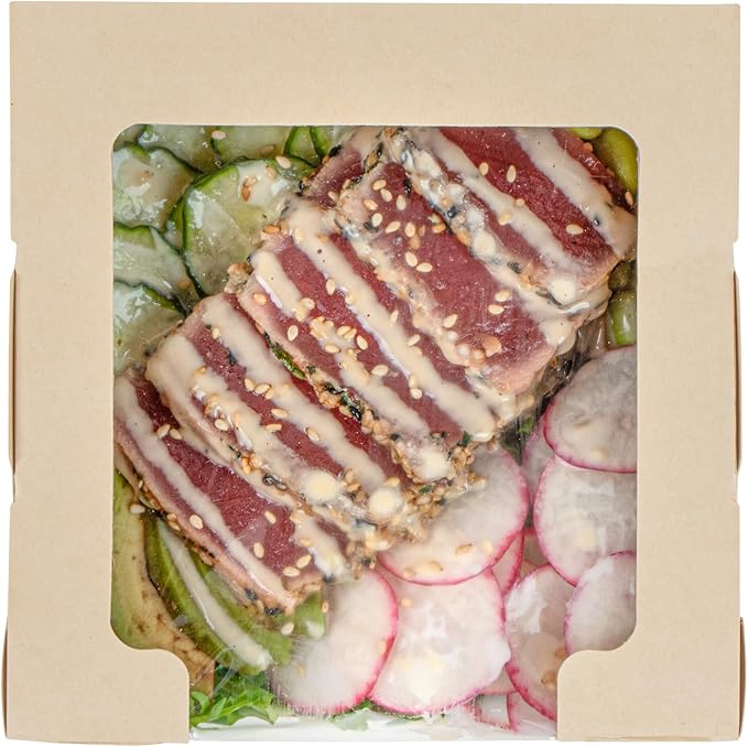 Restaurantware-Sustain 26 Ounce Sturdy Paper Take Out Boxes, 50 Disposable Take Out Food Containers - With PLA lining, Clear PLA Window, Bamboo Paper Containers, Compostable, Tab-Lock Design