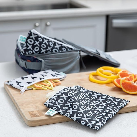 Bumkins Snack & Sandwich Bags, Black Hearts