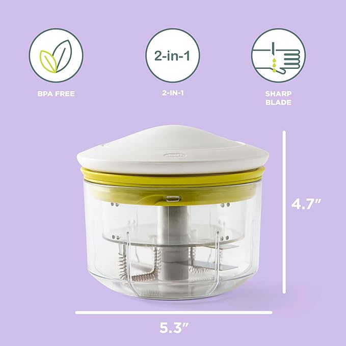 Chef'n VeggiChop Plus Hand-Powered Food Chopper and Condiment Maker