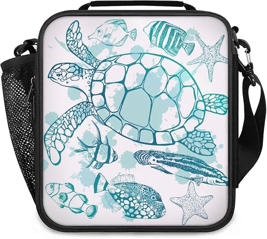 Lunch Bag Personalized Sea Turtle Ocean Lunch Bag Gifts Insulated Lunch Bag Reusable Lunch Box Picnic Travel Lunch Tote Bag Snack Bag
