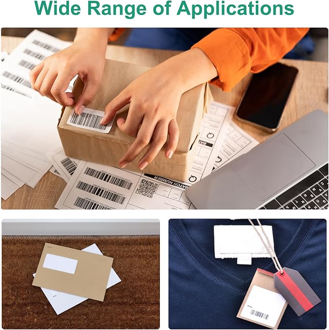 MECCANIXITY 500 Sheets Barcode Label 3 x 3 inch Printable Laser and Inkjet Labels Address Labels for Copier Mailing Shipping Labels File Folders Envelopes, 6 Per Page, 3000 Labels