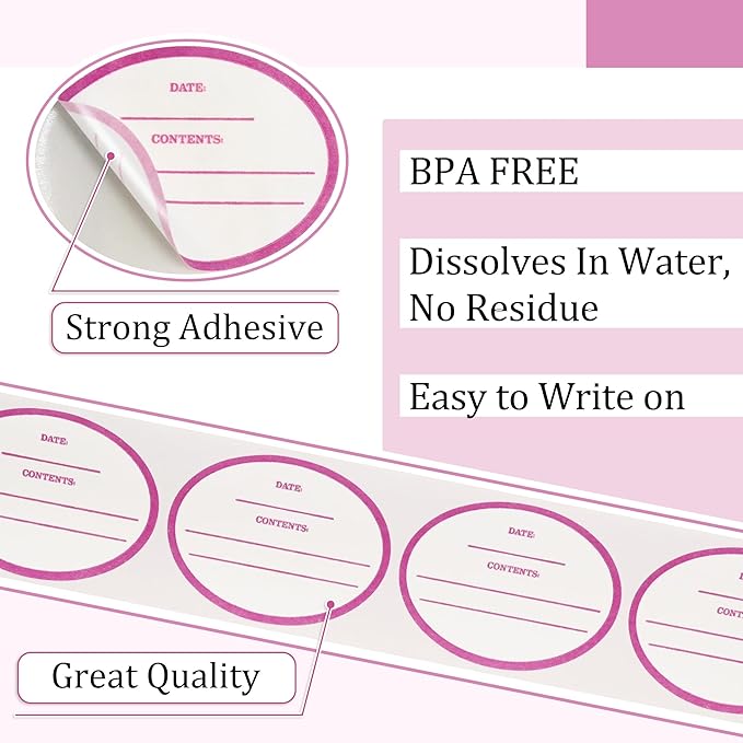 L LIKED 200 Stickers Dissolvable Food Labels for Containers 1 1/2" x 2"Canning Labels for Jars (Roll of 200) (1 Rolls)