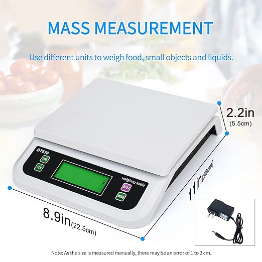 Large Commercial Food Scale,66LB Digital Kitchen Scale, Bakers Counting Scale, with Tare Functio,Baking Scales for Kitchen, LCD Display, Food + Scales, g/oz/lb/kg/tl/ct 6 Unit for Deli Meat