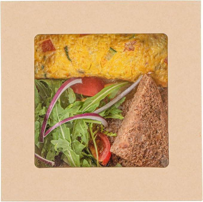 Restaurantware-34 Ounce Sturdy Paper Take Out Boxes, 200 Disposable Take Out Food Containers - With PLA lining, Paper Lid With Clear PLA Window, Bamboo Paper Containers, Compostable, Greaseproof