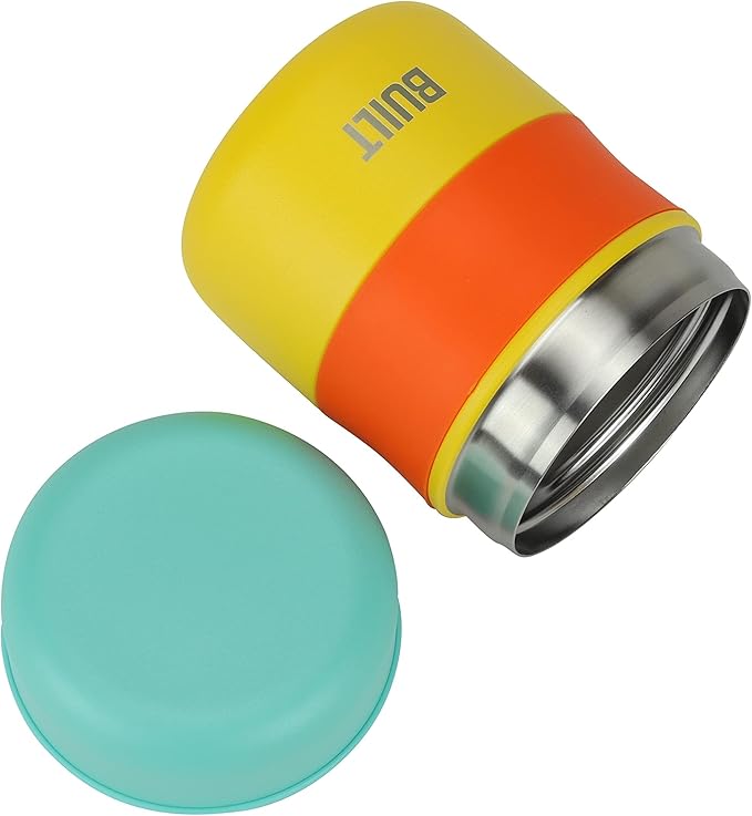 BUILT 10 Ounce Vacuum Insulated Food Jar Tumbler Double Wall Citrus Sunrise Stripe
