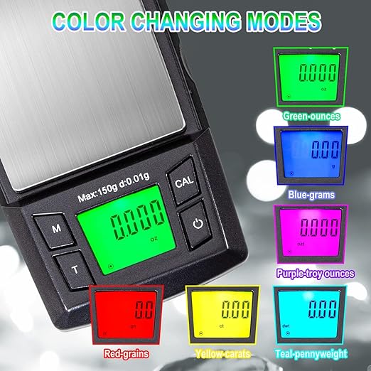 American Weigh Scales Aero Series(AERO 150) Modern Compact Digital Pocket ScaleBacklit LCD Display150 G x 0.01 G
