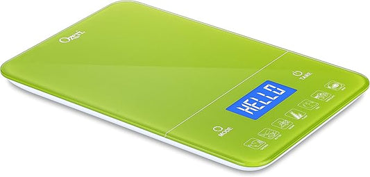 Ozeri Touch III Digital Kitchen Scale with Calorie Counter, 22 lbs (10 kg), Lime Green