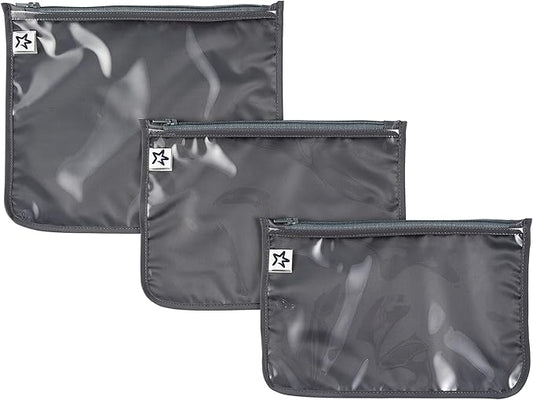 Tiny Twinkle Mess-Proof Travel Bags | TSA Airline Compliant, Zipper Closure, Clear Front Pouch, Diaper Bag Packing, Toiletry or Makeup Cosmetics Organizer