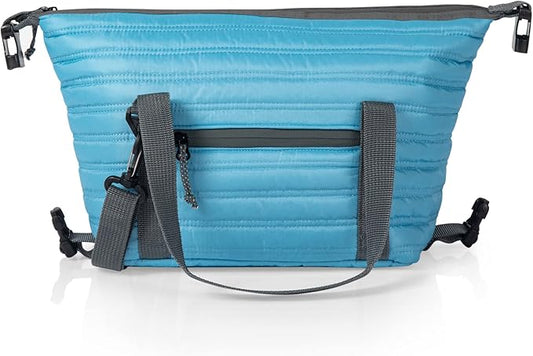 PICNIC TIME Midday Quilted Washable Insulated Lunch Bag, Soft-sided Lunch Box, Lunch Cooler Bag, (Sky Blue)