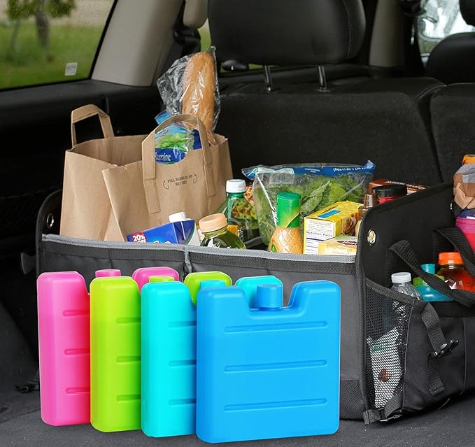Lemonfilter 8 Pack Reusable Ice Packs for Lunch Boxes, Small Freezer Packs for Coolers Leak-Proof Long Lasting Cool Packs for Camping, Travel, Picnic, Work, Fishing
