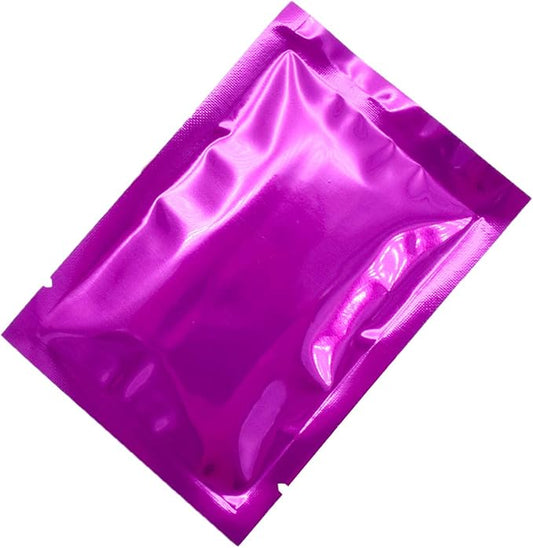 QQ Studio 100 PCS Metallic Mylar Foil Open Top Sealable Bags (9x13cm(3.5x5.1"), 100x Rose)