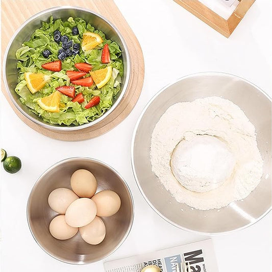 WANBY Stainless Steel Bowls 8 Pcs Metal Lightweight Unbreakable 28Oz Dinner Bowls Set Non-Toxin Dishwasher Safe BPA Free and Healthy