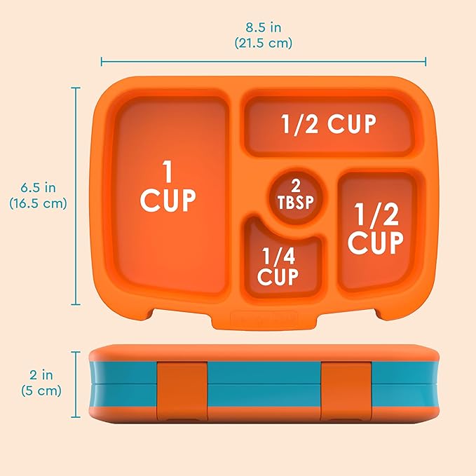 Bentgo Kids Prints Leak-Proof, 5-Compartment Bento-Style Kids Lunch Box - Ideal Portion Sizes for Ages 3-7, Durable, Drop-Proof, Dishwasher Safe, & Made with BPA-Free Materials (Planes)