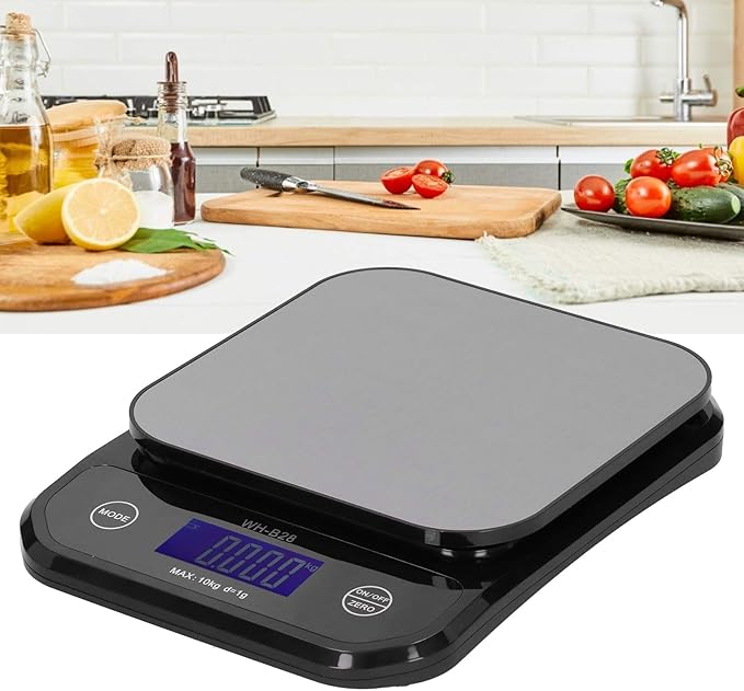 Garosa Wh-B28 10Kg/1g Electronic Scale Multipurpose LCD Digital Stainless Steel Weighing Scale, Measuring in Grams and Ounces, Scale