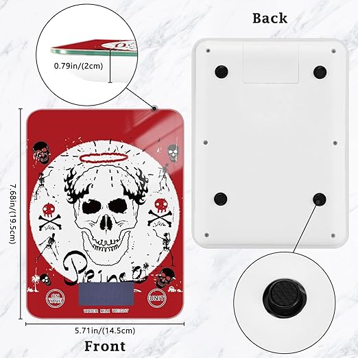Food Scale Kitchen Scale Food Scales Digital Weight Grams and Ounces Small Electronic Food Scale for Baking Cooking Skull