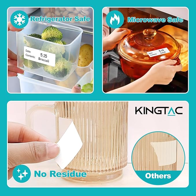500pcs Food Labels - 1 x 3 Inch Removable, No Residue for Food Containers, Mason Jars