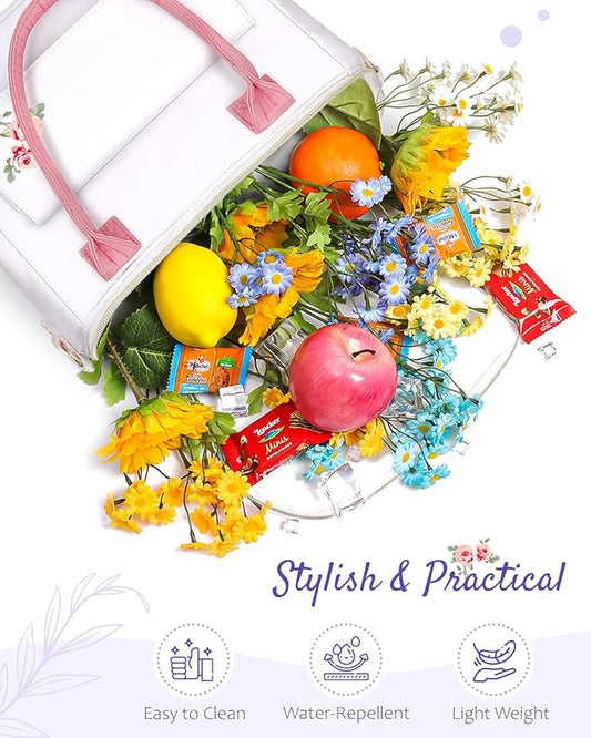 Small Insulated Lunch Bag Box Women - Leakproof Water-Repellent Lightweight Cooler with Removable Strap for Work Picnic - Teacher Mothers Day Christmas Birthday Gifts