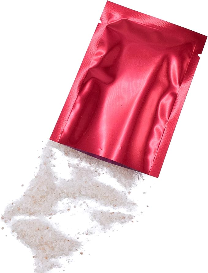 QQ Studio 100 PCS Metallic Mylar Foil Open Top Sealable Bags (8x12cm(3.1x4.7"), 100x Red)