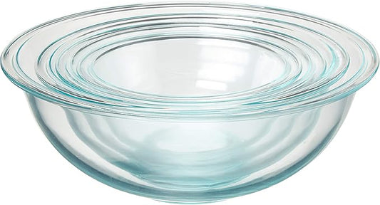 Pyrex Smart Essentials Glass Bowls with Plastic Lids, 8-Piece Set