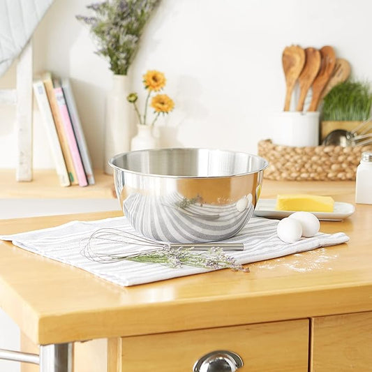 RSVP International Endurance Stainless Steel Mixing Bowls, 6 Quart