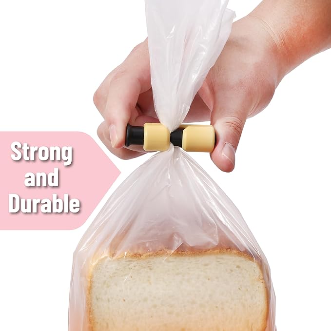 Mr. Pen- Squeeze and Lock Bread Bag Clips, 12 Pack, Squeeze and Lock Bread Clips, Bag Clips for Food Storage, Snack Clips for Food Packages, Food Clips for Bags, Plastic Bag Clip, Food Bag Clips