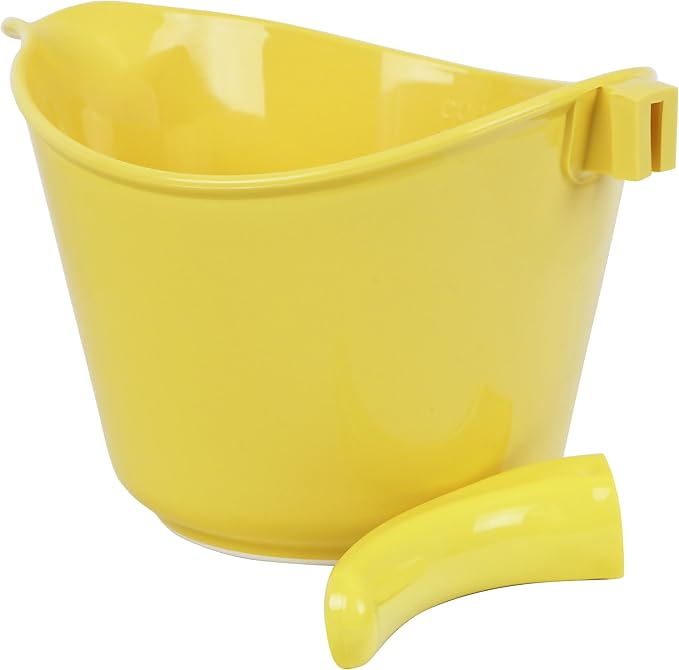 Reston Lloyd, Batter Bowl With Pour Spout, Non-Slip Base, Erogonomic Space Saving Detachable Handle, 2 QT Heavy Duty BPA-Free Microwave & Dishwasher Safe, Lemon, Yellow