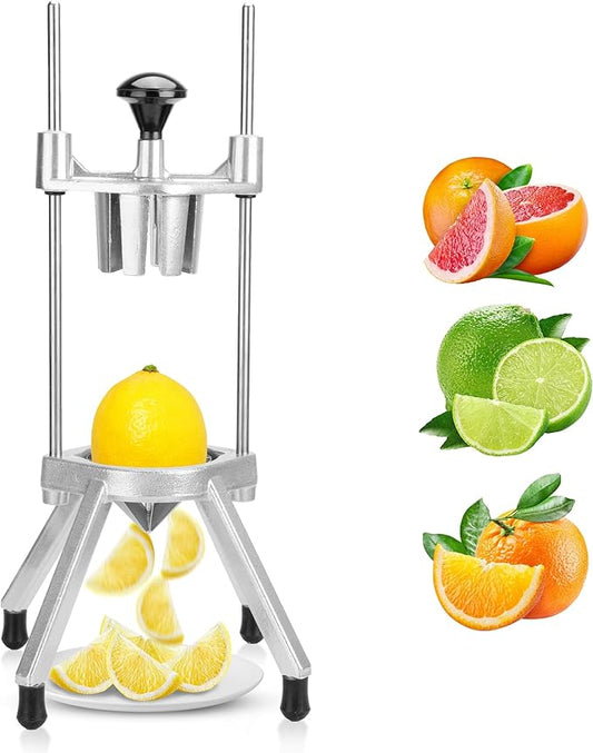 WICHEMI Commercial Easy Wedger 8 Section Lemon Slicer Lemon Cutter Commercial Fruit Cutter Slicer Lime Cutter Orange Slicer Commercial Vegetable Chopper Dicer for Home Bar Restaurant