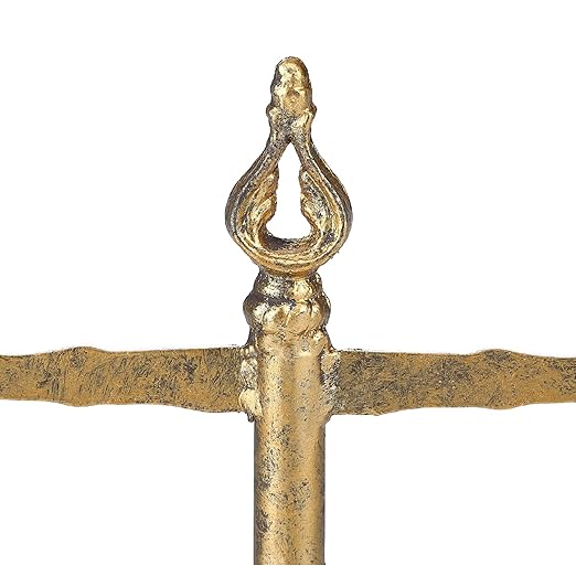 Farmhouse Table Libra Scale Decor, Metal Centerpiece Balance for Justice Home Decorative with Vintage Style Gold