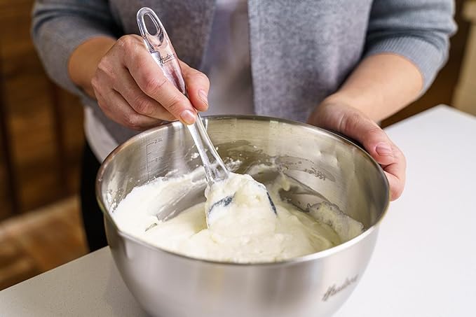 HUDSON Steel Mixing Bowl with Silicione Bases 9.5in (PFOA, PTFE & CADAMIUM)
