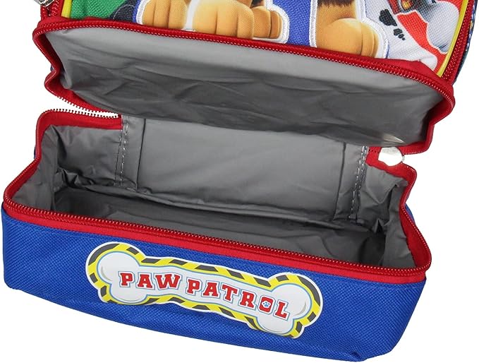 Paw Patrol Lunch Box Skye Rubble Chase Marshall Insulated Dual Compartment Kids Lunch Bag Tote
