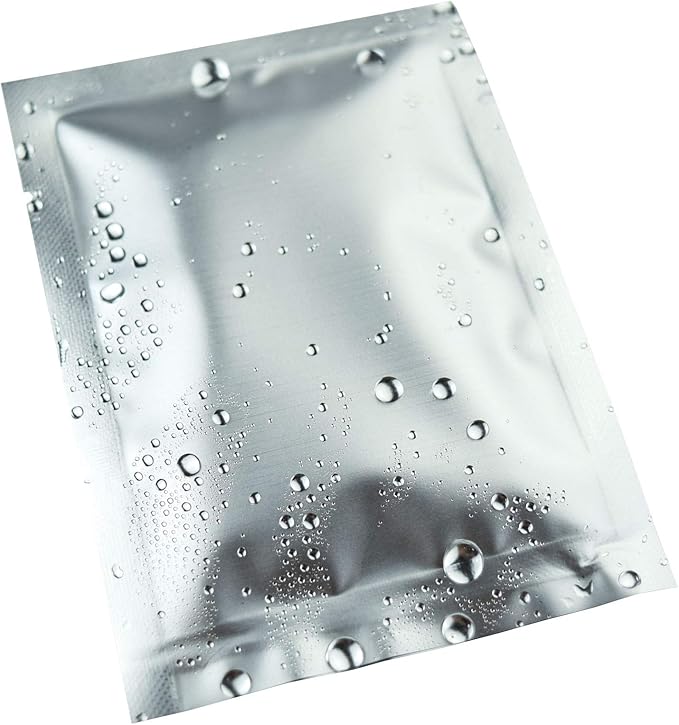 QQ Studio 100 PCS Metallic Mylar Foil Open Top Sealable Bags (8x12cm(3.1x4.7"), 100x Silver)