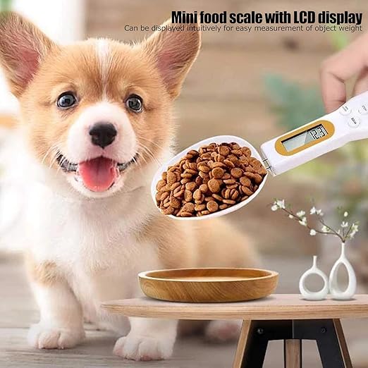 Digital Kitchen Scale, 500g/0.1g, Multi-Function with Spoon Scale and LCD Display, White