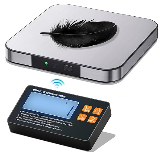 Food Scale with Split Wireless LCD Display, 33lb/15kg Digital Kitchen Scale with 7 Units Tare Function, 1g High Accurate Smart Cooking Scale for Baking/Cooking/Meal Prep/Milk/Dieting/Weight Loss