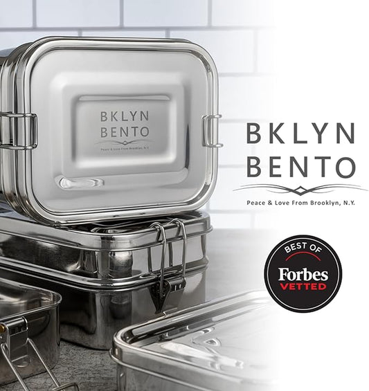 Stainless Steel Bento Box Lunch Box, A Large Metal 3 Compartment Tiffin Food Container Lunchbox For Boys Girls & Adults, Eco Friendly Meal Prep Food Container Storage For School or Work