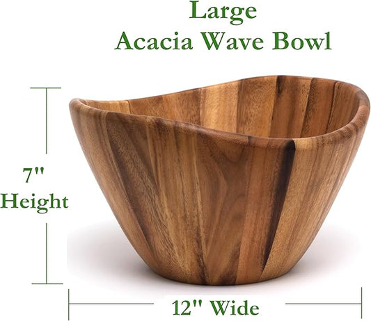 Lipper International Acacia Wave Bowl