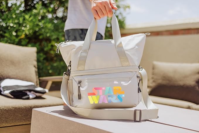 PICNIC TIME Star Wars Tarana Insulated Lunch Bag Made from Recycled Material, Lunch Box with Picnic Set, Upcycled Lunch Cooler Bag, (Halo Gray)