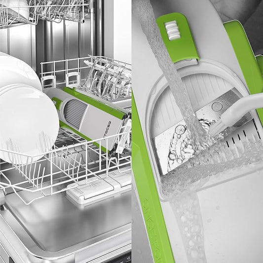[5 in 1] Mandoline Slicer for Kitchen & Safe Vegetable Chopper & Adjustable Mandoline Slicer. can't Detachable Blade, Vegetable Slicer can Cut Slicing, Strips, Shredding, Dicing, Chop