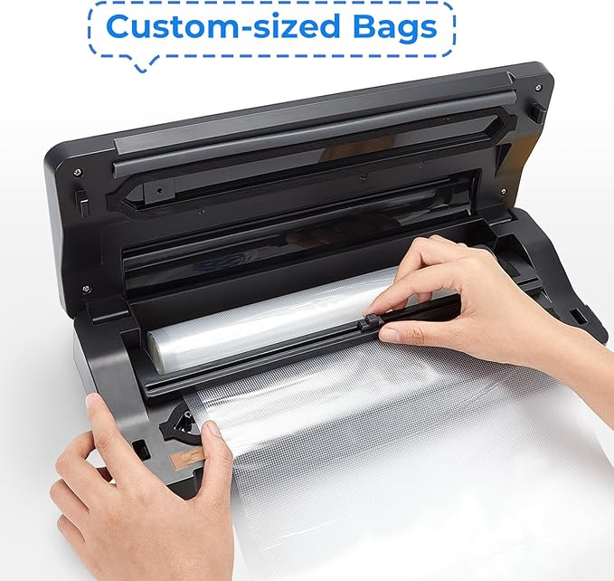 INKBIRD Custom Vacuum Sealer Rolls,Food Storage and Sous Vide Rolls, Vacuum Sealer for Food Preservation 4 Pack Vacuum Sealer Bags 11" x 25' (2 Rolls) & 8" x 25' (2 Rolls), BPA-Free