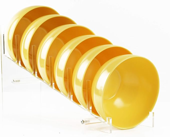 Calypso Basics by Reston Lloyd Melamine Bowl, Set of 6, Lemon Yellow