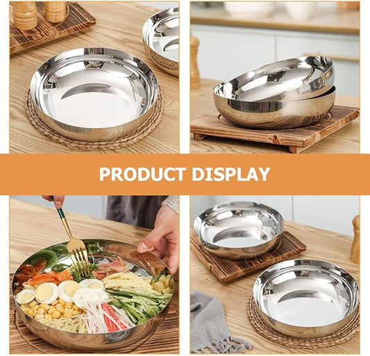 75oz Stainless Steel Mixing Bowls - 9.4 inch Large Metal Serving Bowl, Non-Slip Silver Decorative Bowl for Salad, Pasta, Soup, Fruit, Dishwasher Safe