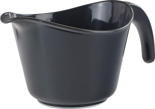 Reston Lloyd, Batter Bowl With Pour Spout, Non-Slip Base, Erogonomic Space Saving Detachable Handle, 2 QT Heavy Duty BPA-Free Microwave & Dishwasher Safe, Charcoal