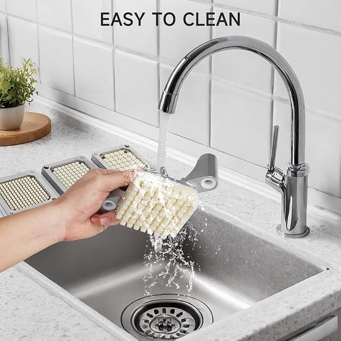 Commercial Vegetable Chopper, Stainless Steel French Fry Cutter Heavy Duty Potato Dicer Fruit Slicer for Restaurant Home Kitchen (1/2"+3/8"+1/4" Blades)