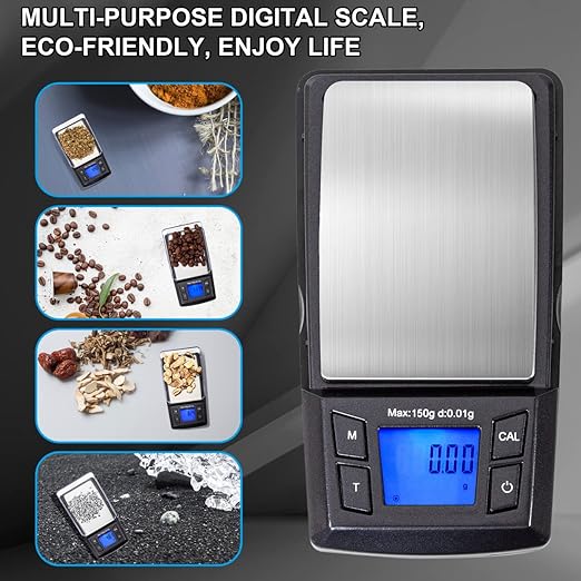 American Weigh Scales Aero Series(AERO 150) Modern Compact Digital Pocket ScaleBacklit LCD Display150 G x 0.01 G