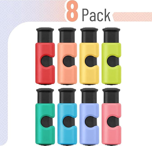 Mr. Pen- Squeeze and Lock Bread Bag Clips, 8 Pack, Crayon Colors, Squeeze and Lock Bread Clips Reusable
