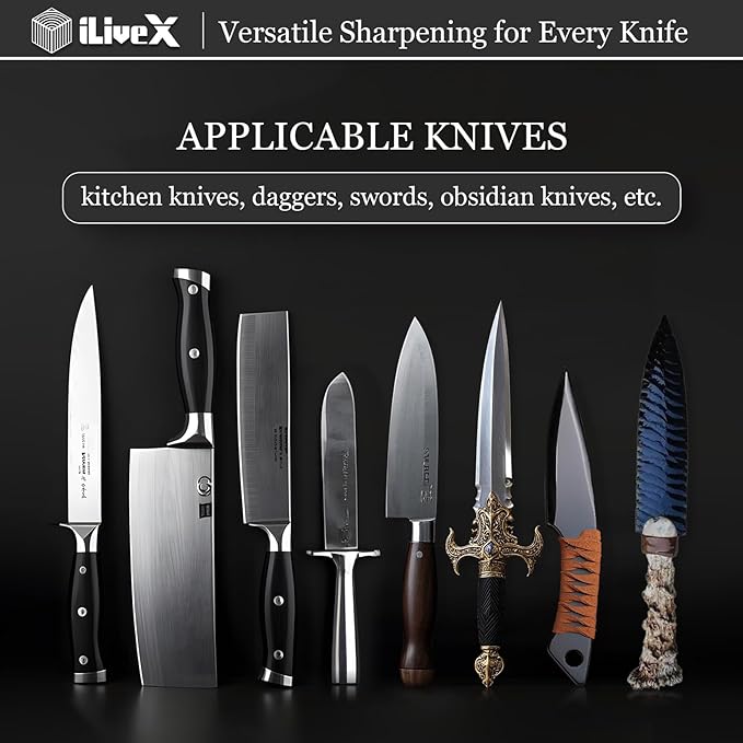 Rolling Knife Sharpener – Work Sharp Sharpener for Kitchen & Pocket Knife Sharpening Kit with Sharpening Stone – Roller Knife Sharpener, Afilador de Cuchillos – Kitchen Gadget & Tool