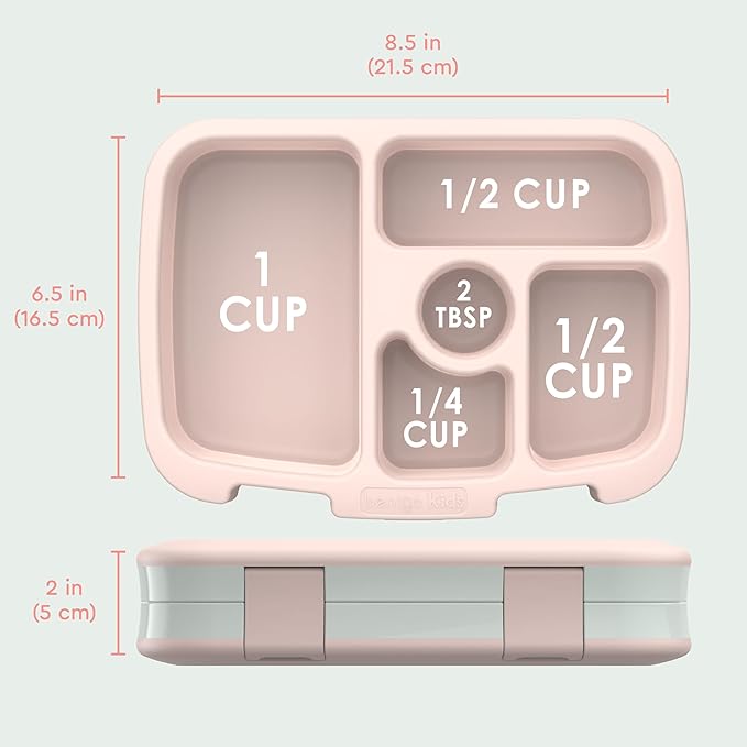 Bentgo Kids Prints Leak-Proof, 5-Compartment Bento-Style Kids Lunch Box - Ideal Portion Sizes for Ages 3-7, Durable, Drop-Proof, Dishwasher Safe, & Made with BPA-Free Materials (Nature Adventure)