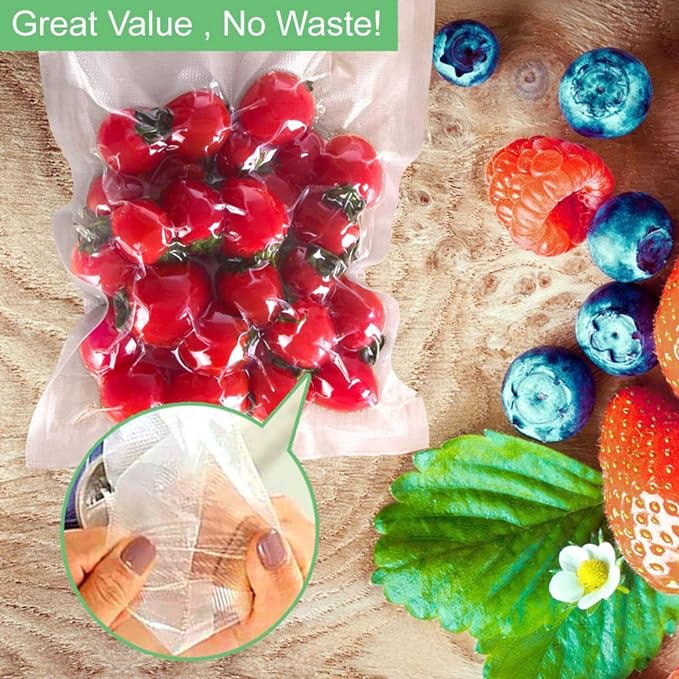 O2frepak (Total 150Feet) 8” x 150’ Rolls Vacuum Sealer Bags Rolls with BPA Free,Heavy Duty Vacuum Food Sealer Storage Bags Rolls,Cut to Size Roll,Great for Sous Vide