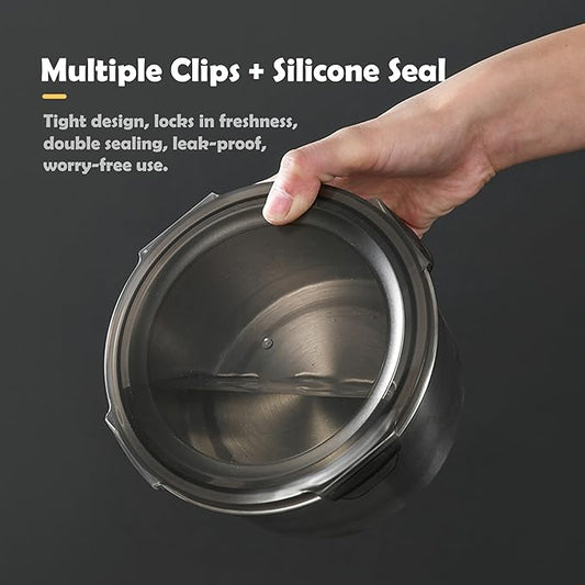 Stainless steel food storage containers leak proof & airtight lids for Kitchen,stainless steel bowl,meal prep lunch box,freezer and microwave safe (4-piece)