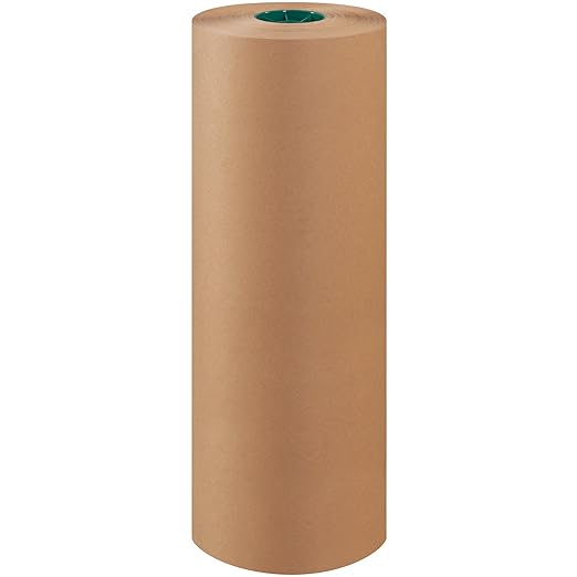 Aviditi Unbleached Butcher Paper Rolls, 24 Inches, Kraft, 1 Roll, FDA Compliant, Food Grade Wrapping Paper, Made in The USA